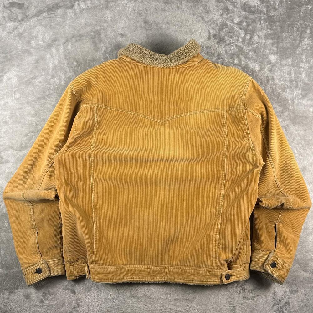 Aeropostale XL Rancher Trucker Jacket Shearling Lined Western Rustic Corduroy - Picture 2 of 6